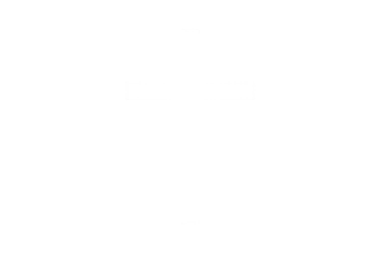 cross, glowing, make it white, transparent background